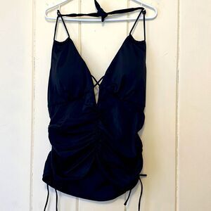 Sexy Black Tankini Top Sz 16
